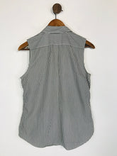 Load image into Gallery viewer, Ralph Lauren Women&#39;s Striped Sleeveless Button-Up Shirt | M UK10-12 | Blue
