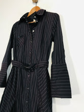 Load image into Gallery viewer, Karen Millen Women&#39;s Striped Midi Shirt Dress | UK12 | Purple
