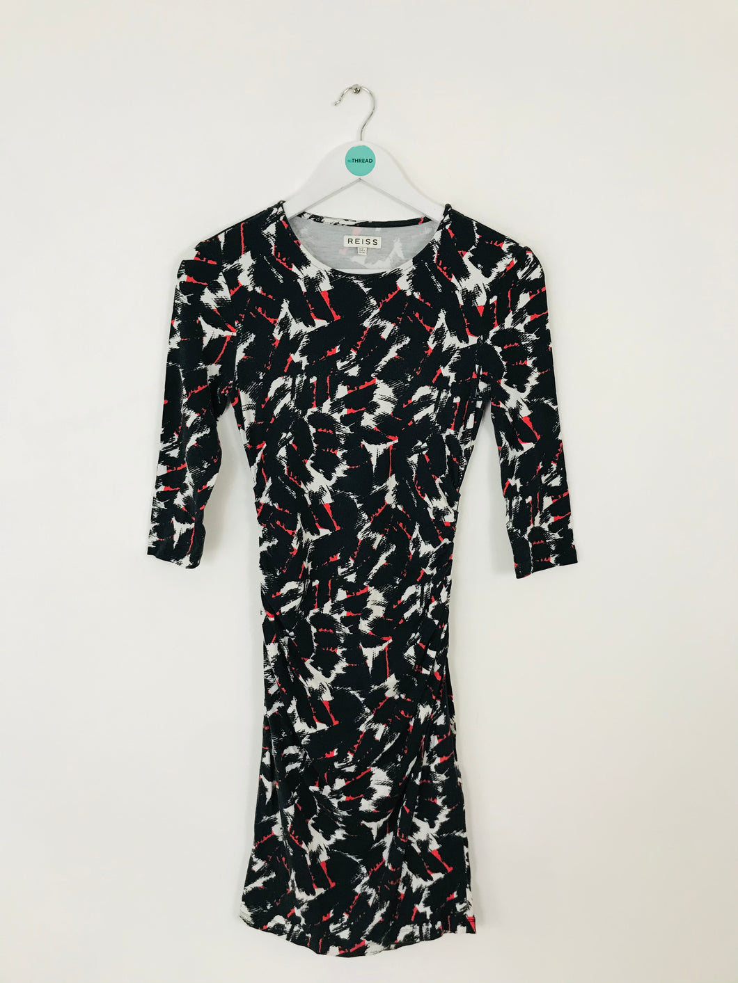 Reiss Women’s Ruched Bodycon Dress | UK8 | Black