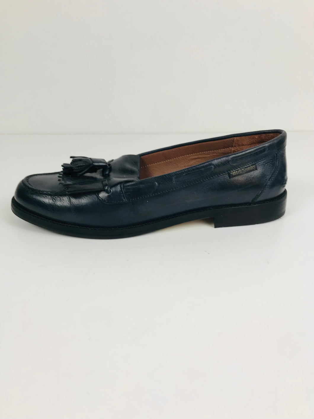 Russell & Bromley Women's Leather Loafer Flats Shoes | EU39.5 UK6.5 | Blue