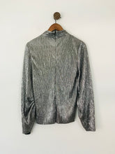 Load image into Gallery viewer, Zara Women&#39;s Metallic Blouse | M UK10-12 | Grey
