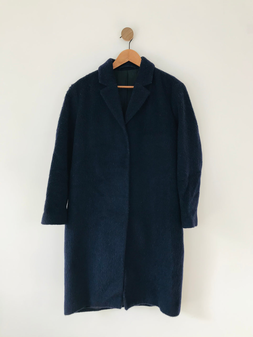 & Other Stories Women’s Wool Blend Oversized Overcoat | EU34 UK6 | Blue