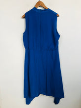 Load image into Gallery viewer, Biba Women&#39;s Cowl Neck Pleated A-Line Dress NWT | UK18 | Blue

