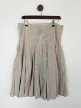 Load image into Gallery viewer, Brora Women&#39;s Cotton Striped A-Line Skirt | UK12 | Multicolour
