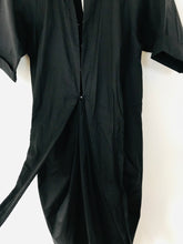 Load image into Gallery viewer, Winser London Women&#39;s Tie Front Shirt Dress NWT | UK12 | Black
