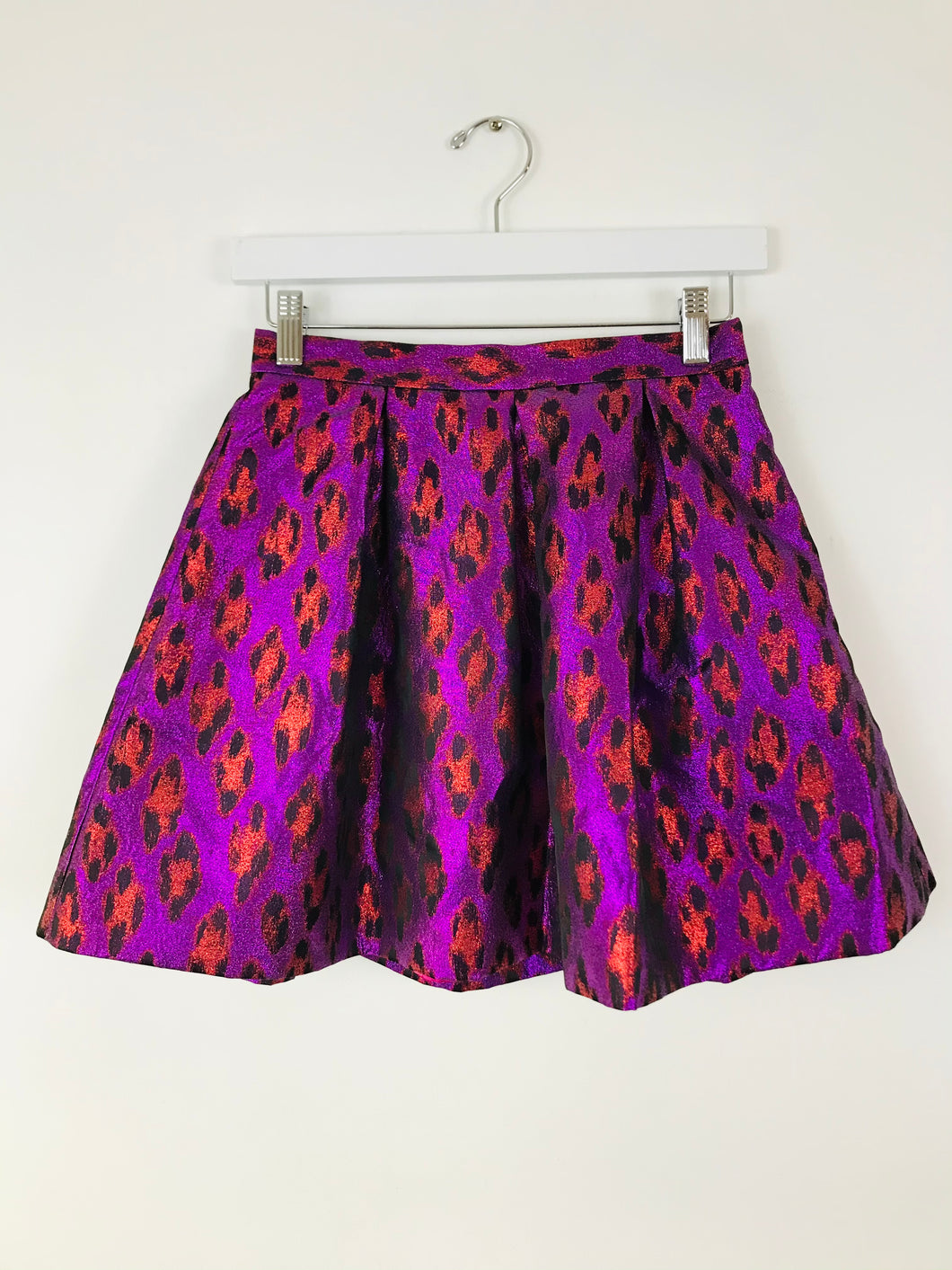 French Connection Women’s Mini Pleated A-line Skirt | UK8 | Purple
