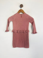 Load image into Gallery viewer, Mini Boden Kid&#39;s Knit Pleated A-Line Dress | 4-5 years | Pink
