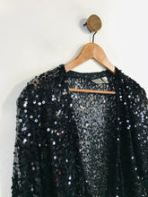 Load image into Gallery viewer, Chico’s Women&#39;s Crop Sequin Cardigan | Size 0 UK8-10 | Black
