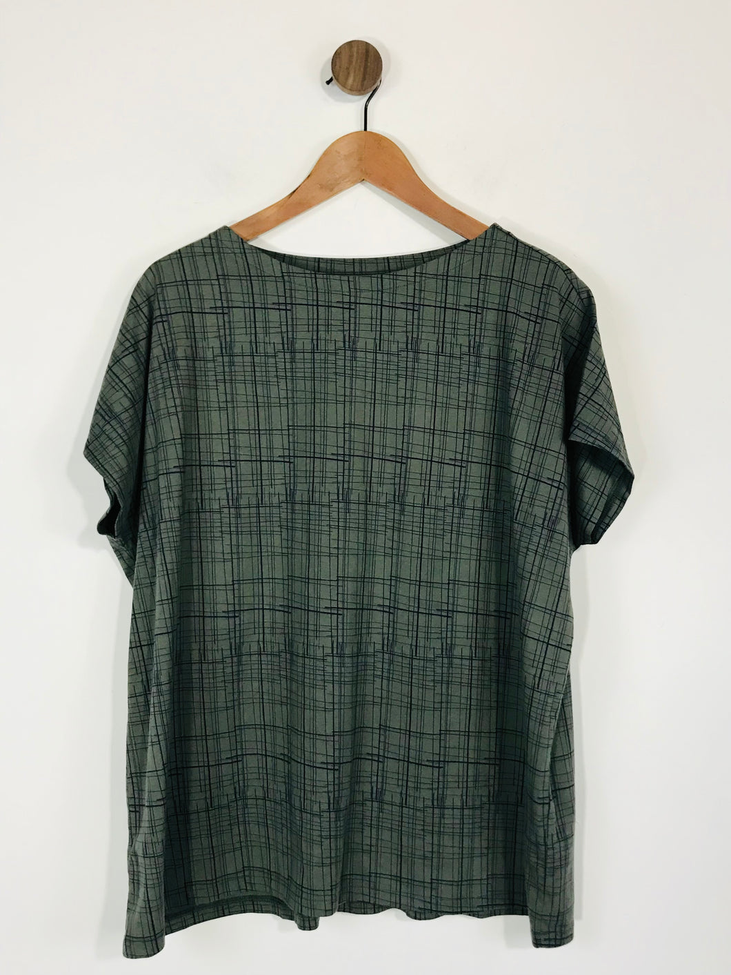 Uniqlo Women's Patterned T-Shirt  | XL UK16 | Green