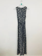 Load image into Gallery viewer, Fat Face Women’s Paisley Deep V Neck Maxi Dress | UK14 | Navy Blue
