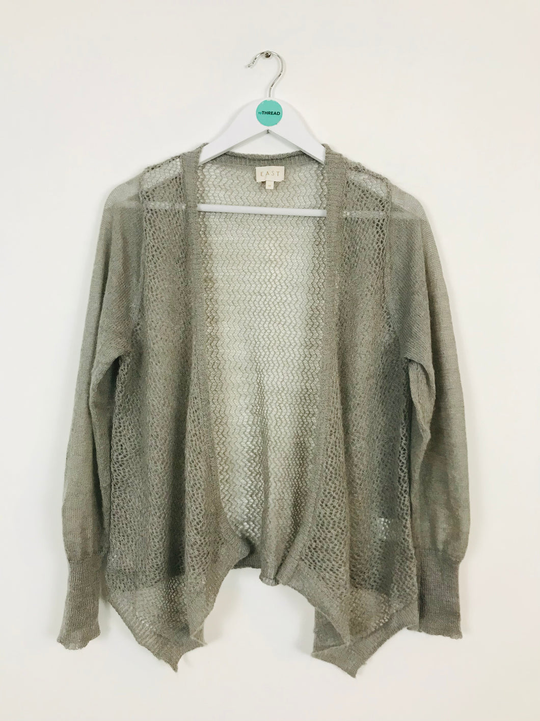 East Women’s Oversized Loose Knit Cardigan | M UK 10-12 | Grey
