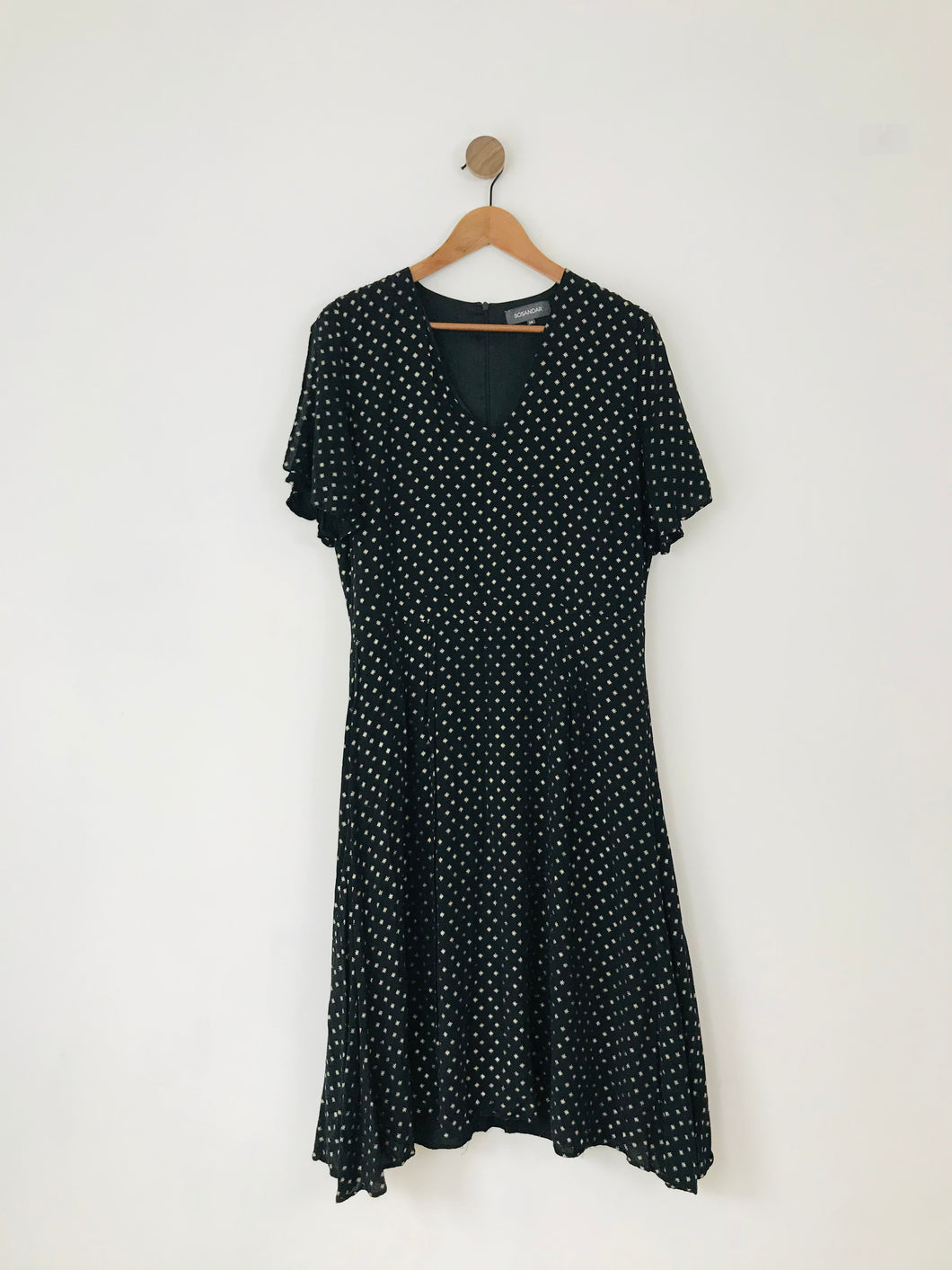 Sosandar Women’s Star Print Midi Dress | UK14 | Black