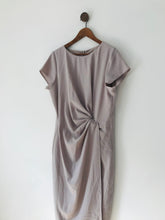 Load image into Gallery viewer, Lily &amp; Franc Women’s Draped Midi Dress | UK18 EU46 | Grey
