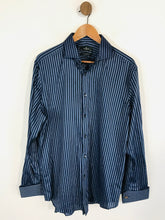 Load image into Gallery viewer, Jeff Banks Men&#39;s Striped Button-Up Shirt | 42 L | Blue
