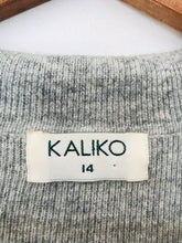 Load image into Gallery viewer, Kaliko Women&#39;s Long Knit Cardigan | UK14 | Grey
