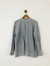 Load image into Gallery viewer, Jigsaw Lightweight Button-Up Blouse | UK12-14 | Grey
