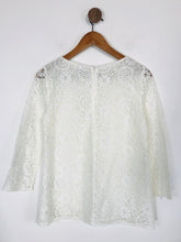 Load image into Gallery viewer, Jaeger Women&#39;s Floral Lace Blouse | UK8 | White
