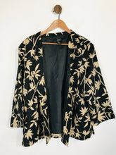 Load image into Gallery viewer, Fusion Women&#39;s Silk Floral Blazer Jacket | UK3X | Black
