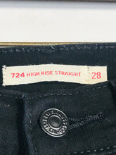 Load image into Gallery viewer, Levi’s Women&#39;s High Waist 724 Straight Jeans | W28 UK10 | Black
