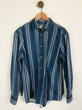 Load image into Gallery viewer, Zara Men&#39;s Cotton Striped Button-Up Shirt | L | Blue
