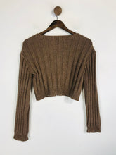 Load image into Gallery viewer, Zara Women&#39;s Crop Knit Jumper | S UK8 | Brown
