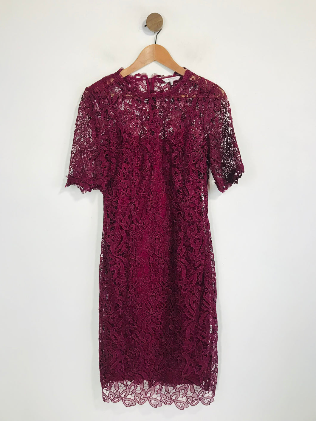 L.K.Bennett Women's Floral Lace Sheath Dress | UK8 | Purple