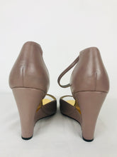 Load image into Gallery viewer, Reiss Womens Leather Peep Toe Heel | UK 7 EU 40 | Purple
