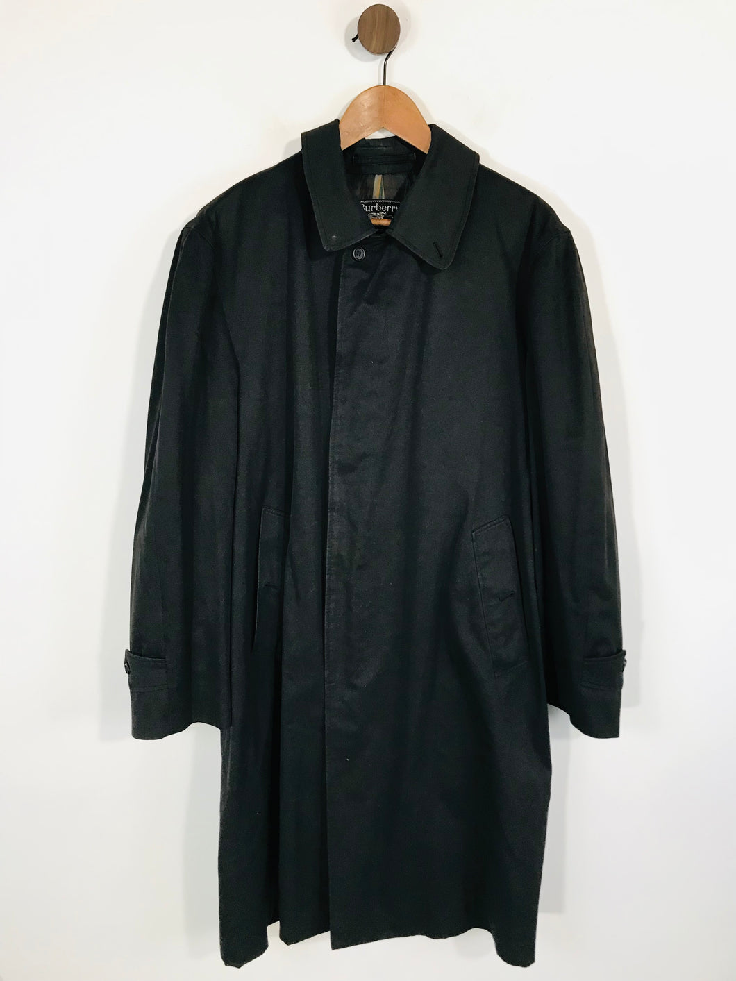 Burberrys Men's Long Overcoat | L | Black