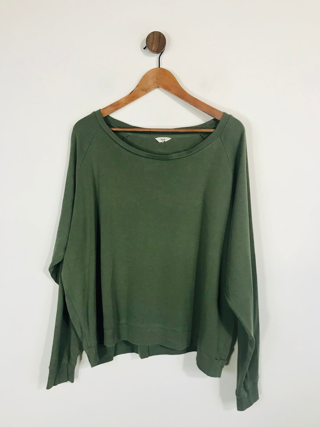 Hush Women's Long Sleeve Cotton T-Shirt | XL UK16 | Green
