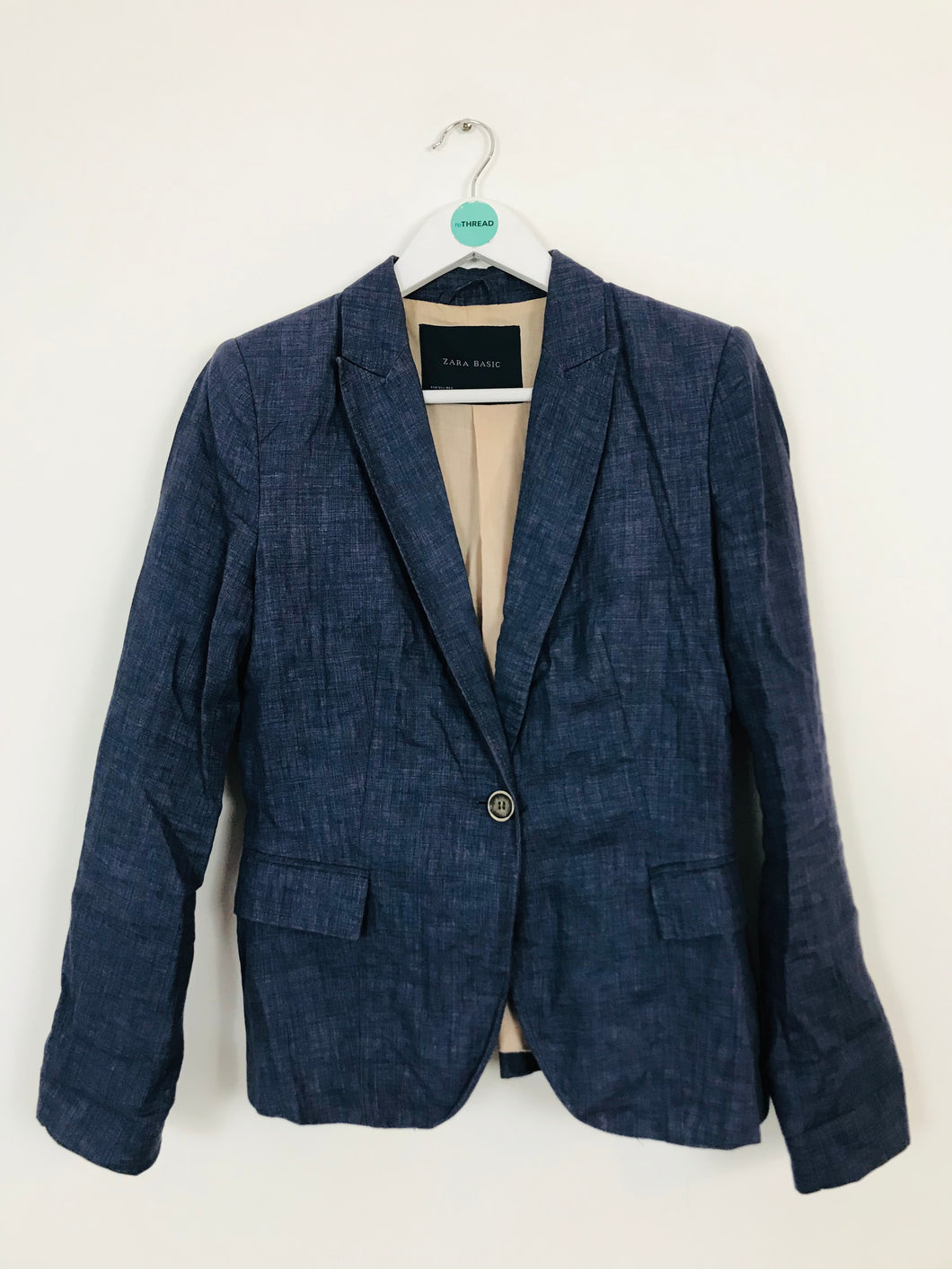Zara Women’s Fitted Suit Jacket Blazer | M | Grey