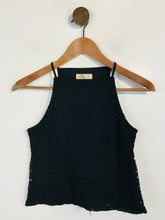 Load image into Gallery viewer, Hollister Women&#39;s Crop Lace Tank Top | XS UK6-8 | Black
