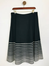 Load image into Gallery viewer, Coast Women&#39;s Wool Striped A-Line Skirt | UK12 | Black

