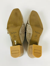 Load image into Gallery viewer, Perlato Women&#39;s Suede Buckle Slip-on Heels | 37.5 UK4.5 | Beige
