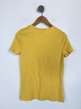 Load image into Gallery viewer, John Lewis Women&#39;s Cotton Striped T-Shirt | UK12 | Yellow
