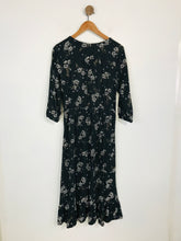 Load image into Gallery viewer, Fat Face Women&#39;s Cotton Floral A-Line Dress | UK12 | Black
