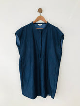 Load image into Gallery viewer, Calvin Klein Women&#39;s Sleeveless Oversized Shirt Dress | UK16 | Blue
