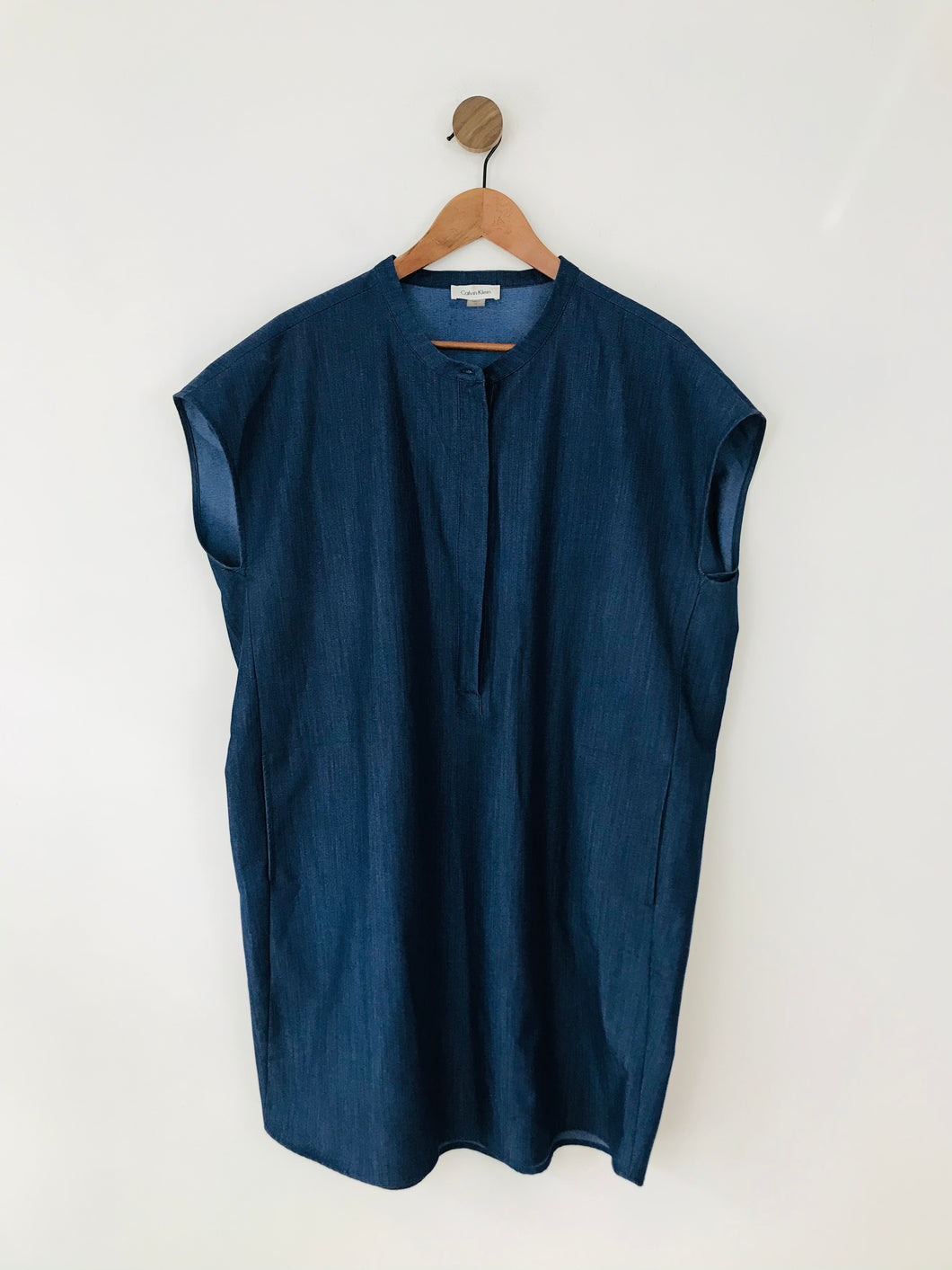 Calvin Klein Women's Sleeveless Oversized Shirt Dress | UK16 | Blue