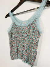 Load image into Gallery viewer, Urban Outfitters Women&#39;s Floral Lace Tank Top | S UK8 | Blue
