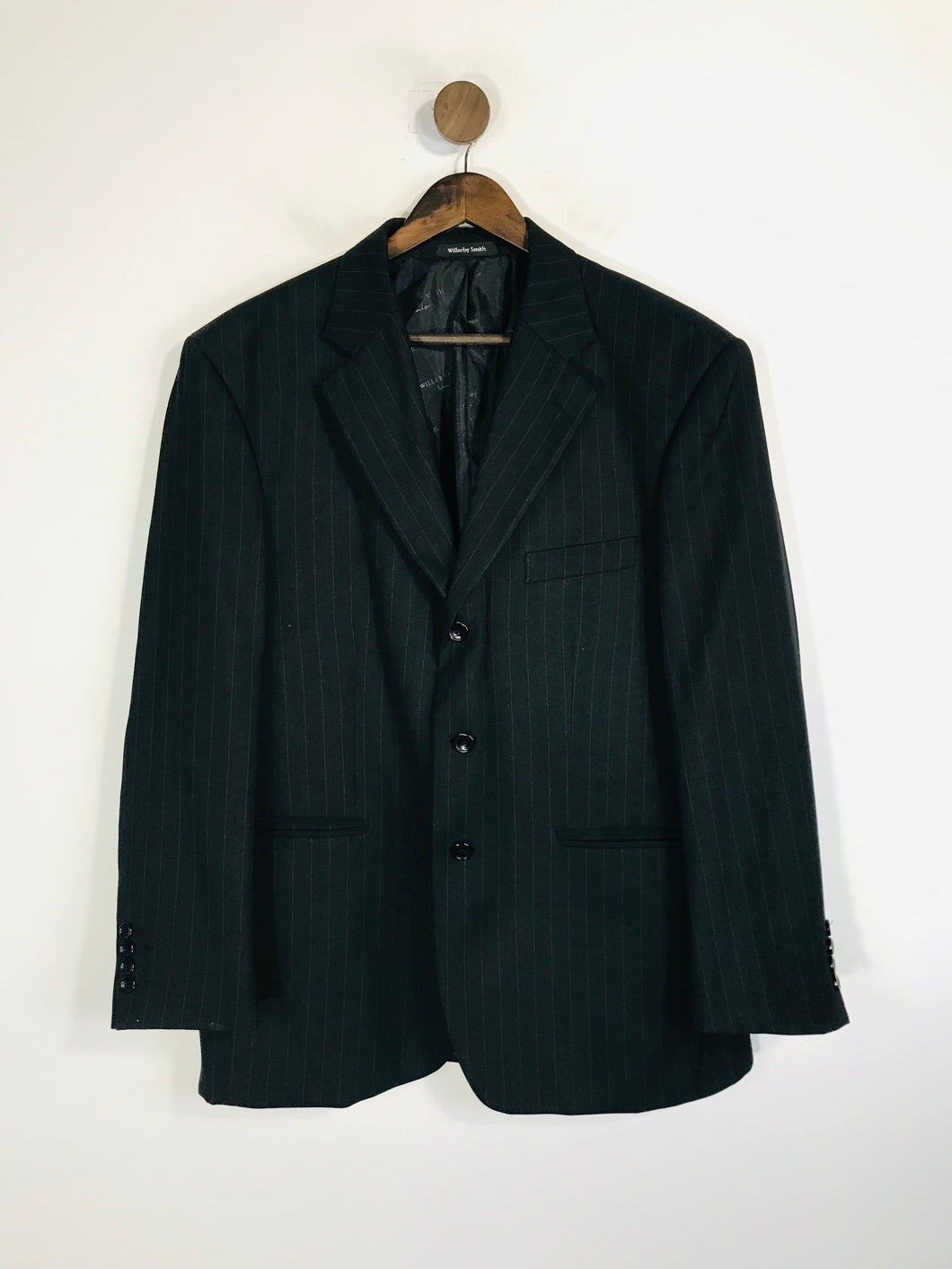 Willerby Smith Men's Smart Pin Stripe Blazer Jacket | 42 | Black