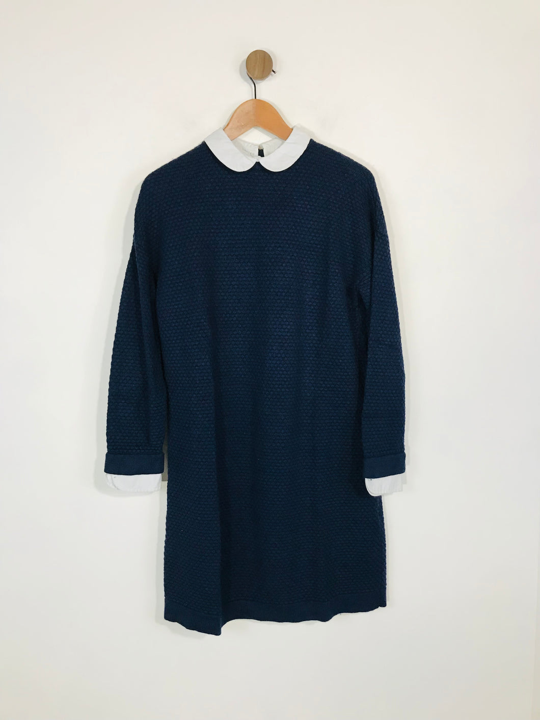 Hobbs Women's Knitted Jumper Shift Dress | UK12 | Blue