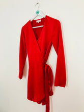 Load image into Gallery viewer, Dancing Leopard Women’s Long Sleeve Wrap Mini Dress | UK8 | Red
