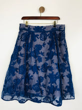 Load image into Gallery viewer, Coast Women&#39;s Floral Lace A-Line Skirt | UK16 | Blue
