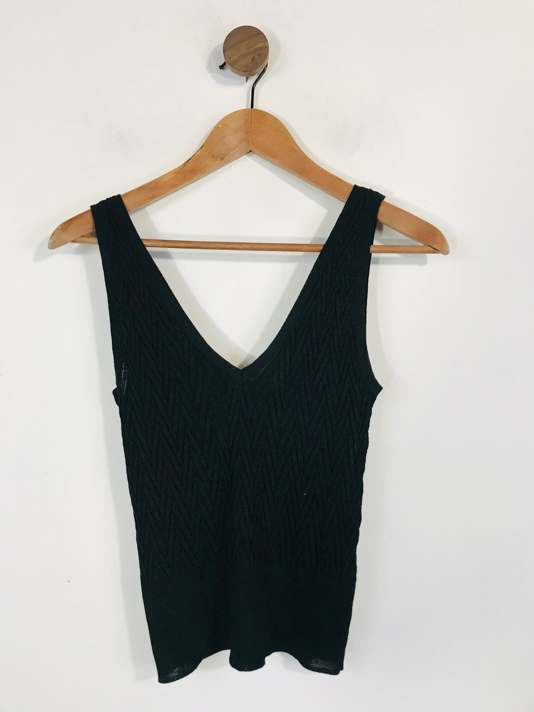Zara Women's Knit Tank Top | M UK10-12 | Black