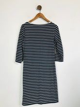 Load image into Gallery viewer, Jaeger Women&#39;s Cotton Striped Midi Dress | S UK8 | Blue
