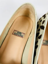 Load image into Gallery viewer, HB Espana Women&#39;s Leopard Print Suede Loafers | 38 UK5 | Beige
