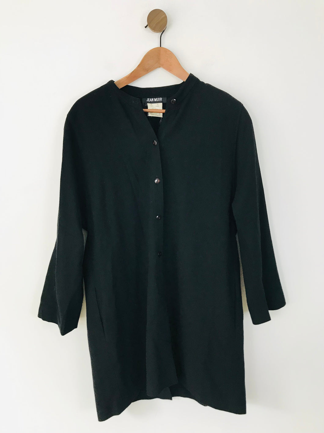 Jean Muir Women's Wool Jacket Shirt Dress | UK14 | Black
