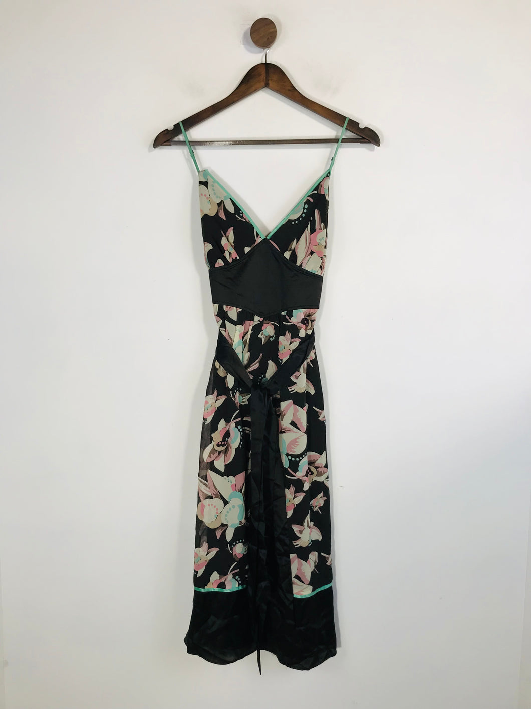 Ted Baker Women's Silk Floral A-Line Dress | 3 UK12 | Brown