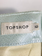 Load image into Gallery viewer, Topshop Women&#39;s Mini Skirt | UK12 | Blue
