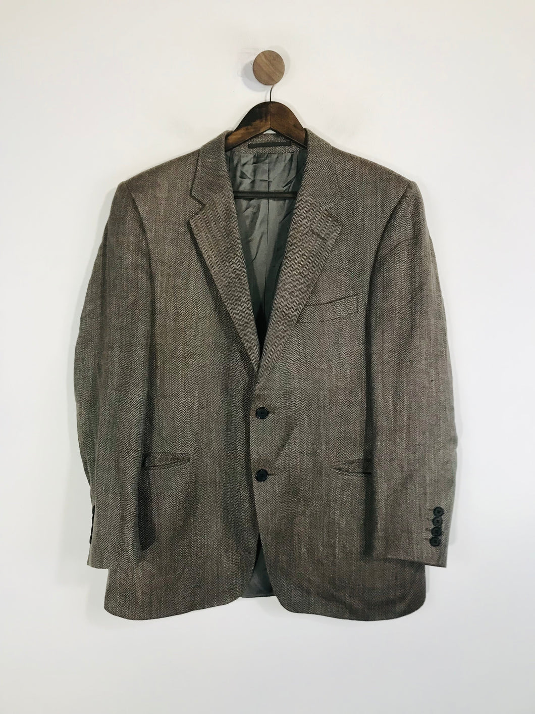Gieves & Hawkes Men's Tweed Blazer Jacket | 42 | Brown