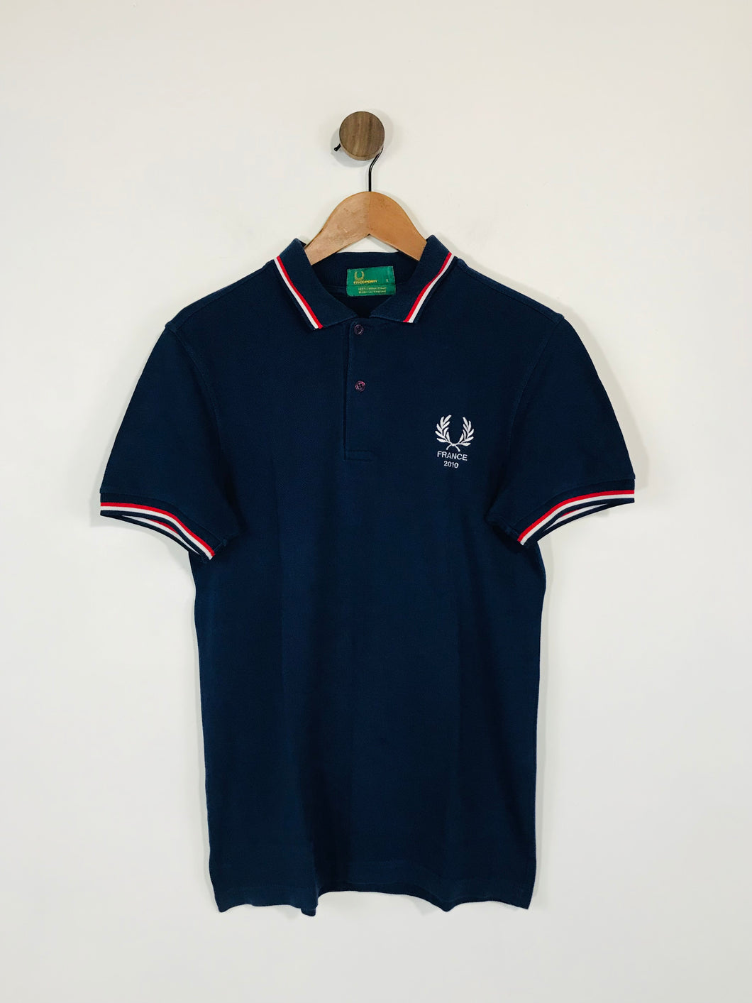 Fred Perry Men's Cotton Striped Polo Shirt | S | Blue